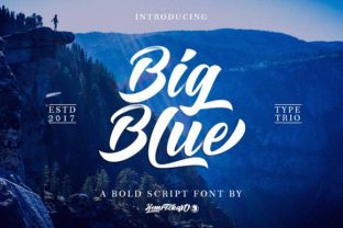 Big Blue: A Script Handwritten Font for Creative Makers