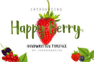 Happy Berry: A Script Handwritten Font for Creative Makers