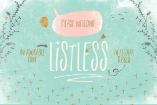 Listless: A Script Handwritten Font for Creative Product Design