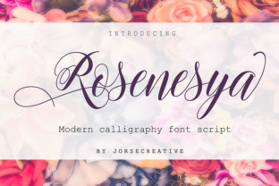 Rosenesya: A Script Handwritten Font for Creative Product Design